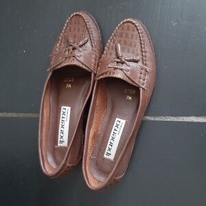 Women's Vintage Ipanema Brown Leather Loafers Sz 6.5 Classic Preppy Academia